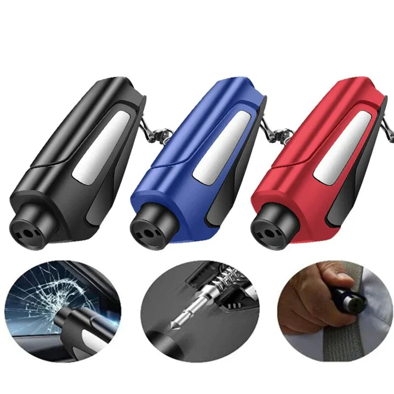 Norvo | Bil nødhammer med sikkerhetsbeltekniv – Kompakt sikkerhetshammer for redning og flukt