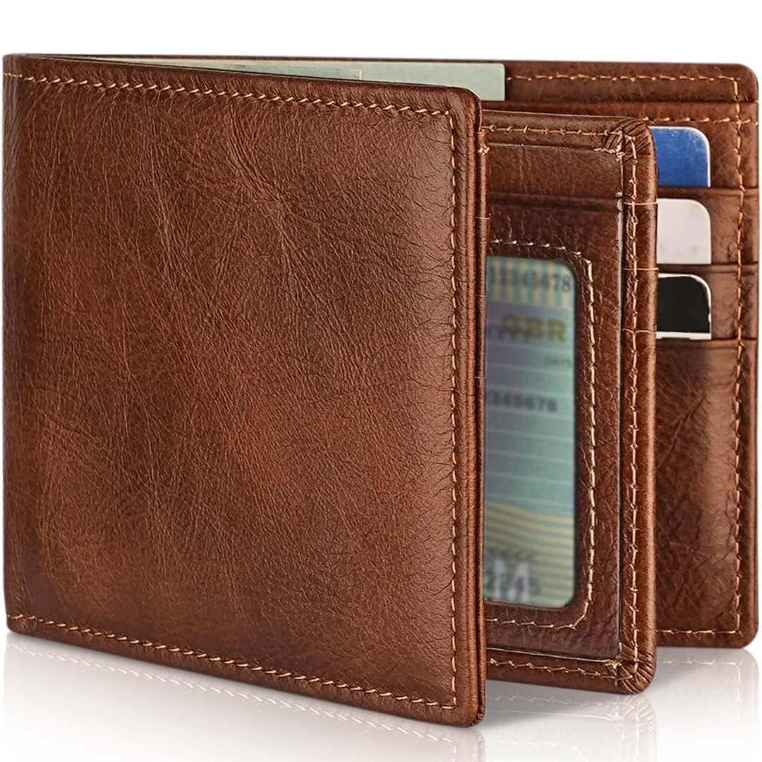 Norvo | Herre Bifold Ekte Lær RFID Blokkerende Lommebok - StitchCraft