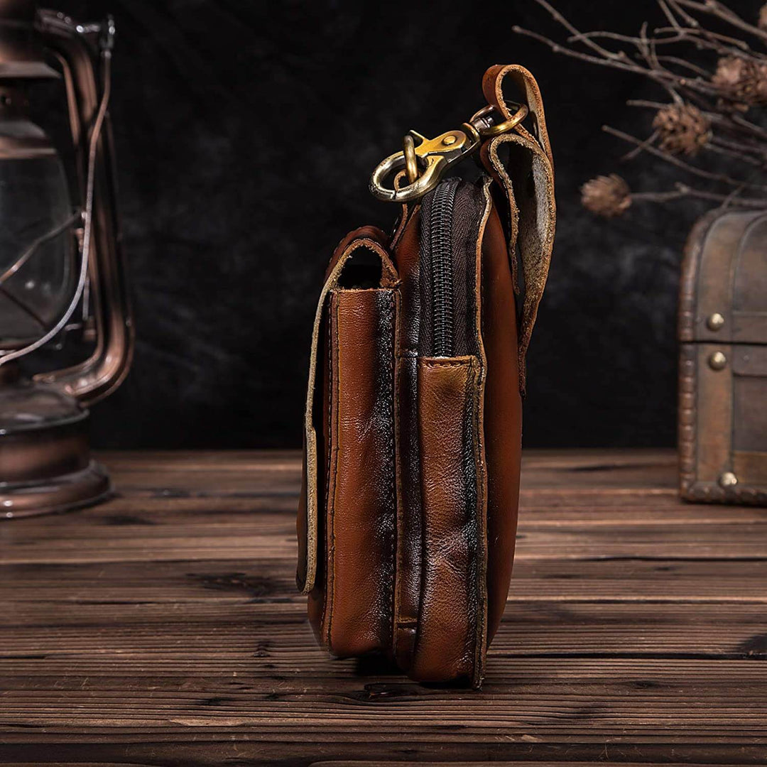 Norvo | Elegant lærbelte-pouch for menn