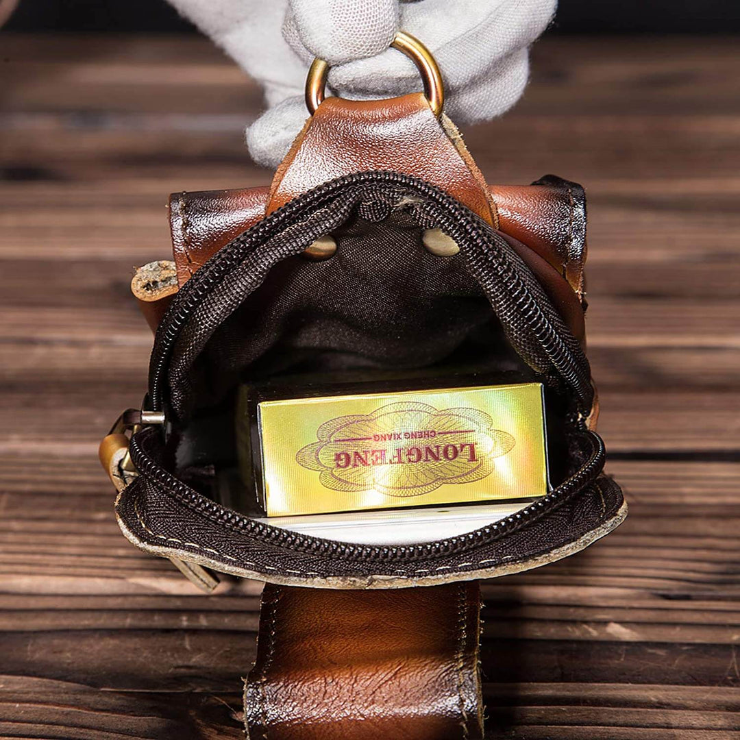 Norvo | Elegant lærbelte-pouch for menn