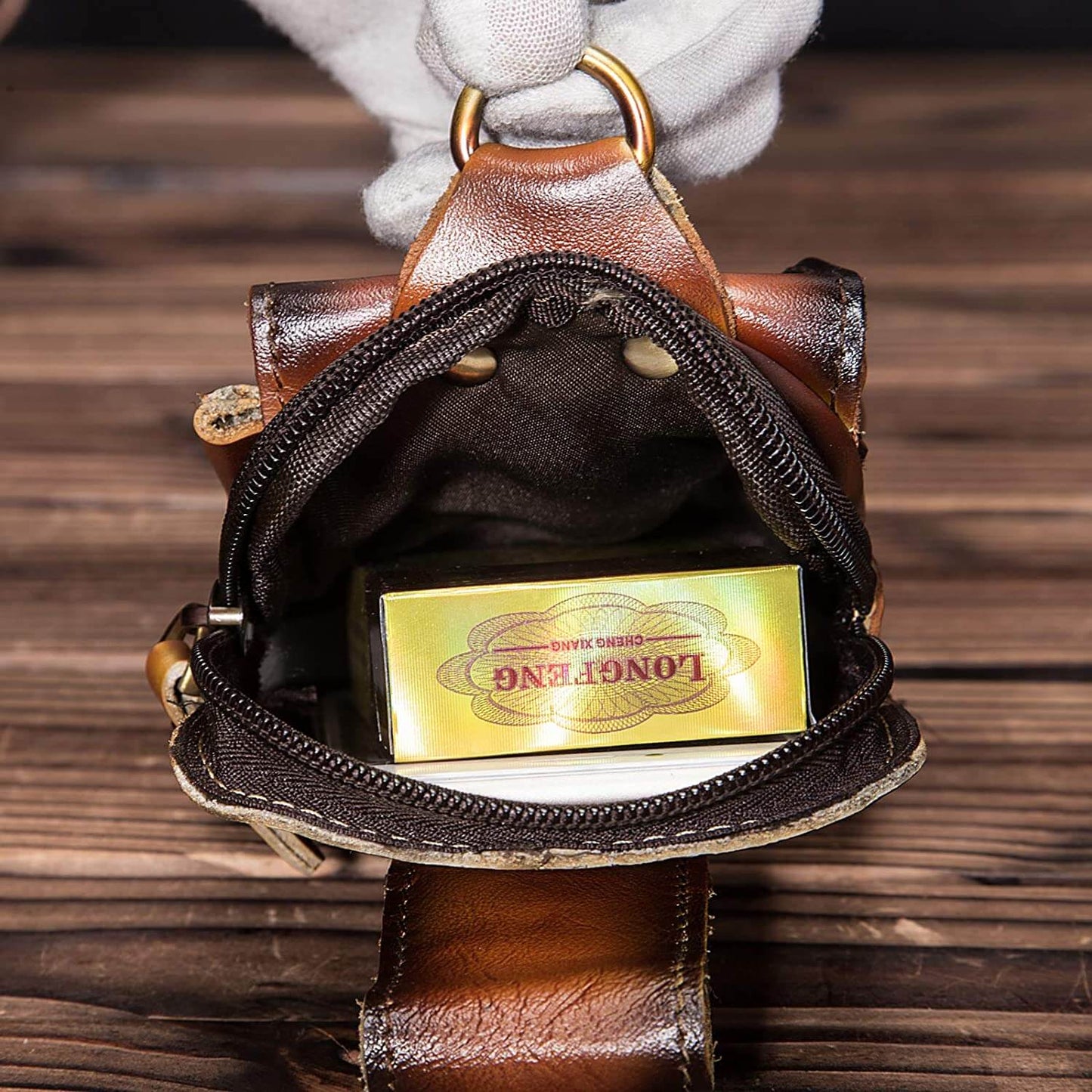 Norvo | Herre ekte lær livsbelte – Anti-strålings reiseveske med magnetisk lukking