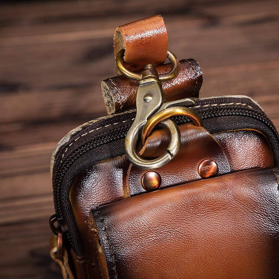 Norvo | Elegant lærbelte-pouch for menn