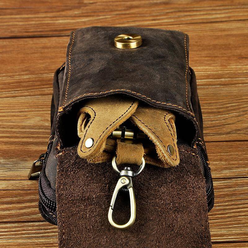 Norvo | Elegant lærbelte-pouch for menn