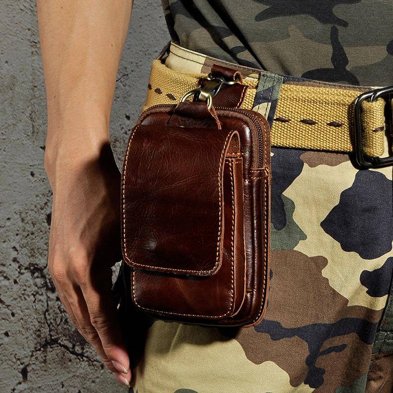 Norvo | Elegant lærbelte-pouch for menn