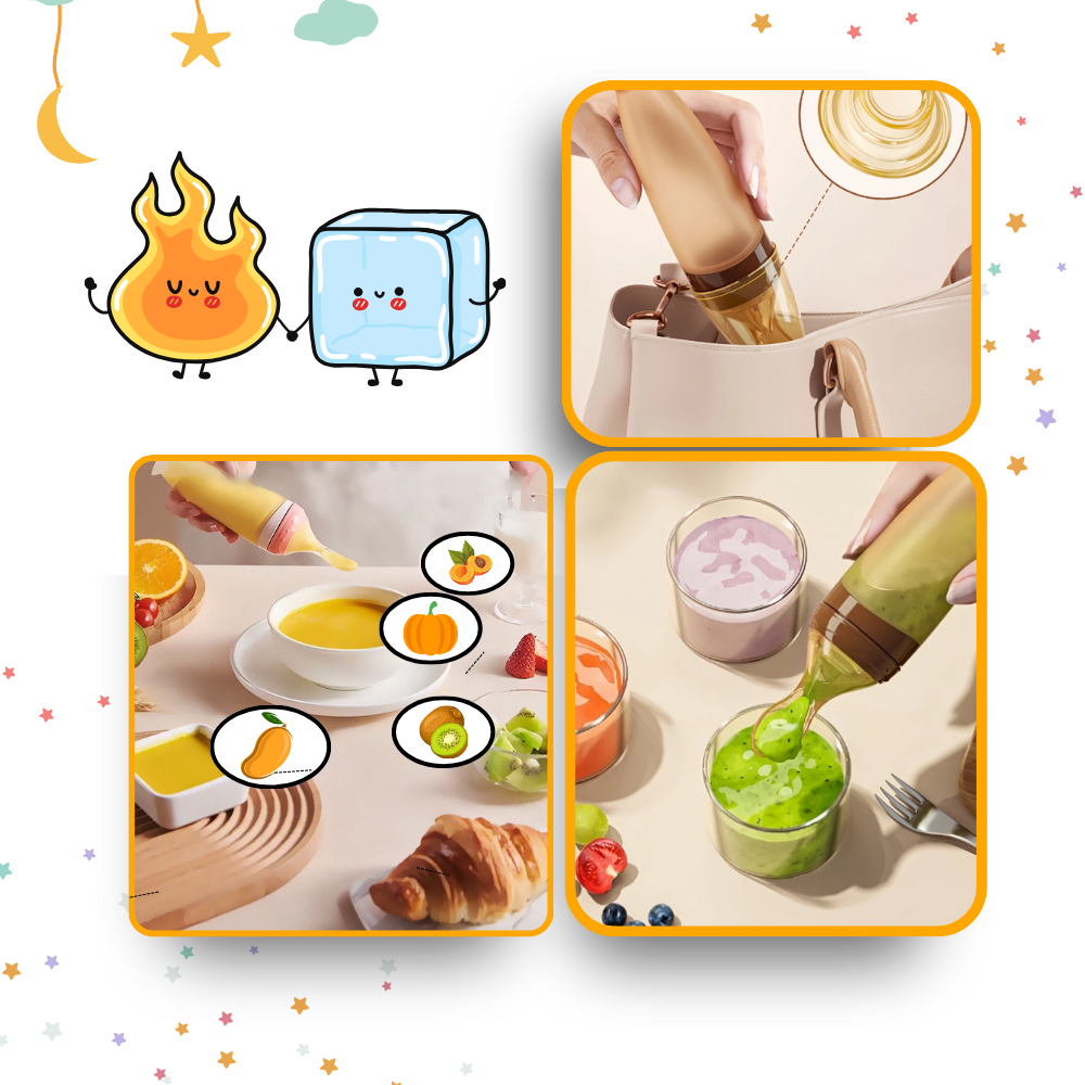 Anti-Søling Mateflaske med Skje