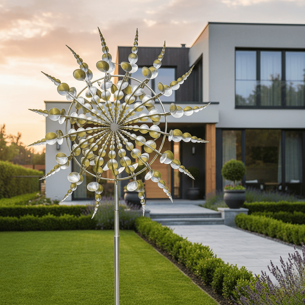 Norvo | METASPIN – Slitesterk Metall Vindmølle for Stilfull Utendørs Dekor