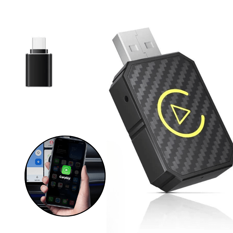 Norvo | Mini trådløs CarPlay-adapter | Rask, stabil strømming for 800+ biler og alle iPhones (iOS 10+)