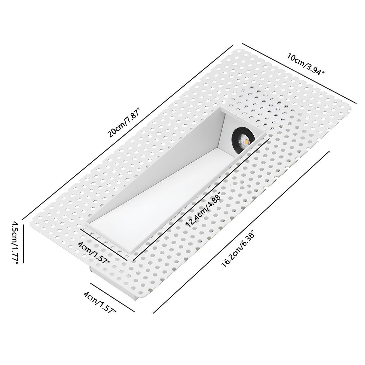 Norvo | LED Innfelt Vegglamper | Bevegelsessensor. Energisparende & Ideell for Gang. Stuer. og Soverom.