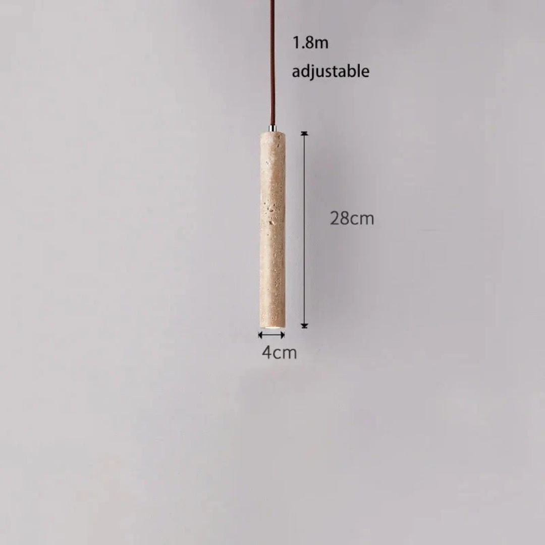 Norvo | Minimalist Travertin Wabi-Sabi Stil LED Taklampe - LumoLine