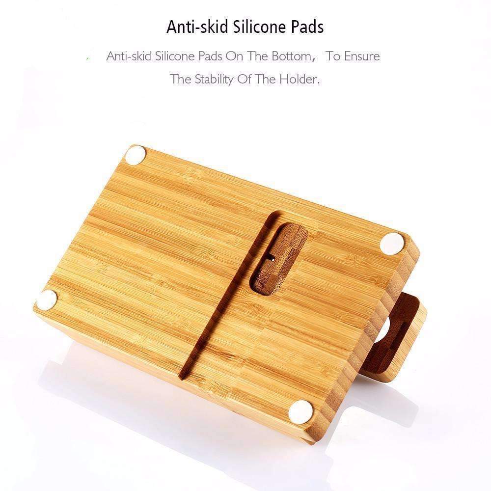 Norvo | Bambus Lader Holder Dock - Et Flott Sted å Oppbevare Gadgets!