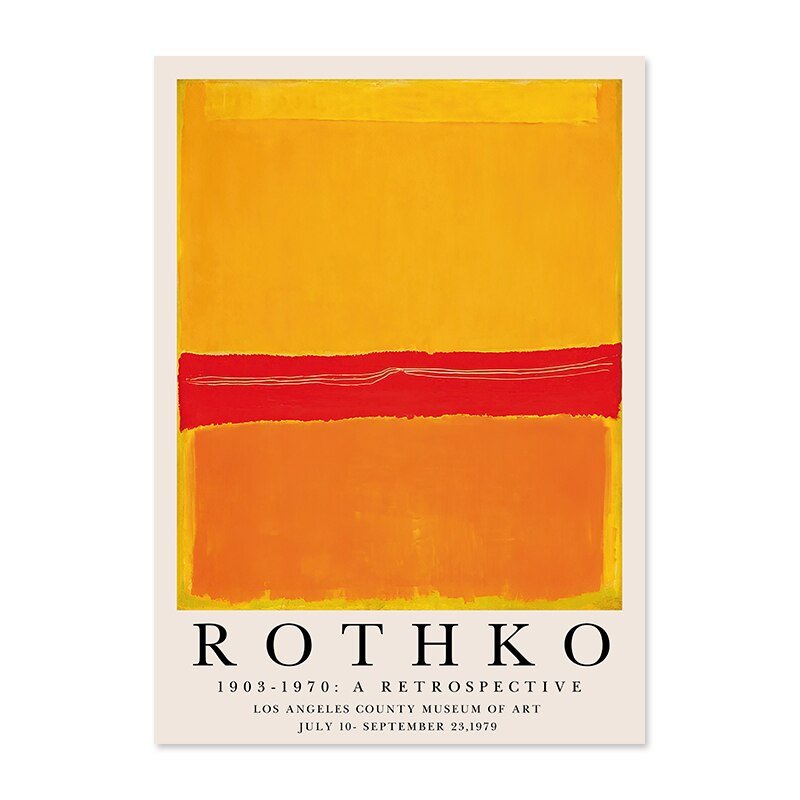 Norvo | ArtLuxe Moderne Abstrakt Rothko Veggkunst Plakat | Lerret | Minimalistisk Design | Dekor for Stue og Kontor