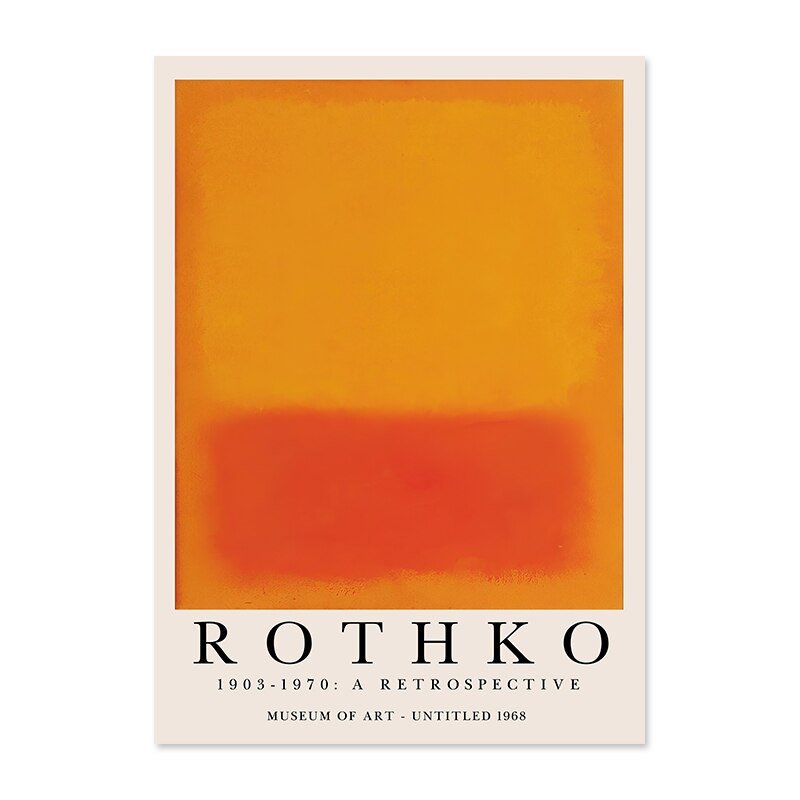 Norvo | ArtLuxe Moderne Abstrakt Rothko Veggkunst Plakat | Lerret | Minimalistisk Design | Dekor for Stue og Kontor