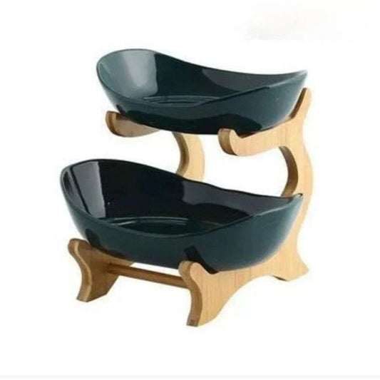 Norvo | BambuNest – Moderne Bambus Fruktkurv med Fjernbare Fat & Flerlagsdesign