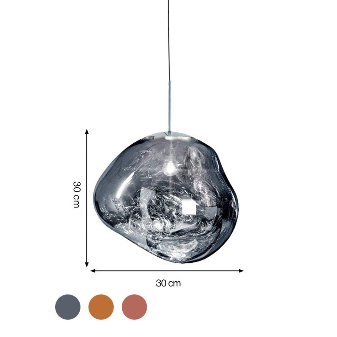 Norvo | Moderne Glass Ceiling Light - LunaLux