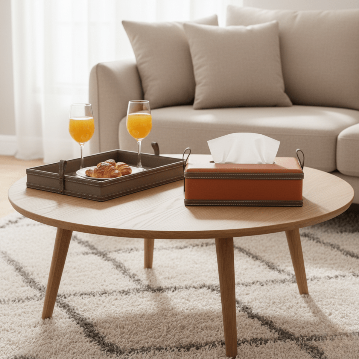 Norvo | Modèra Premium Leatherite Vevseske | Stilfull og slitesterk vevsorganisator for moderne rom