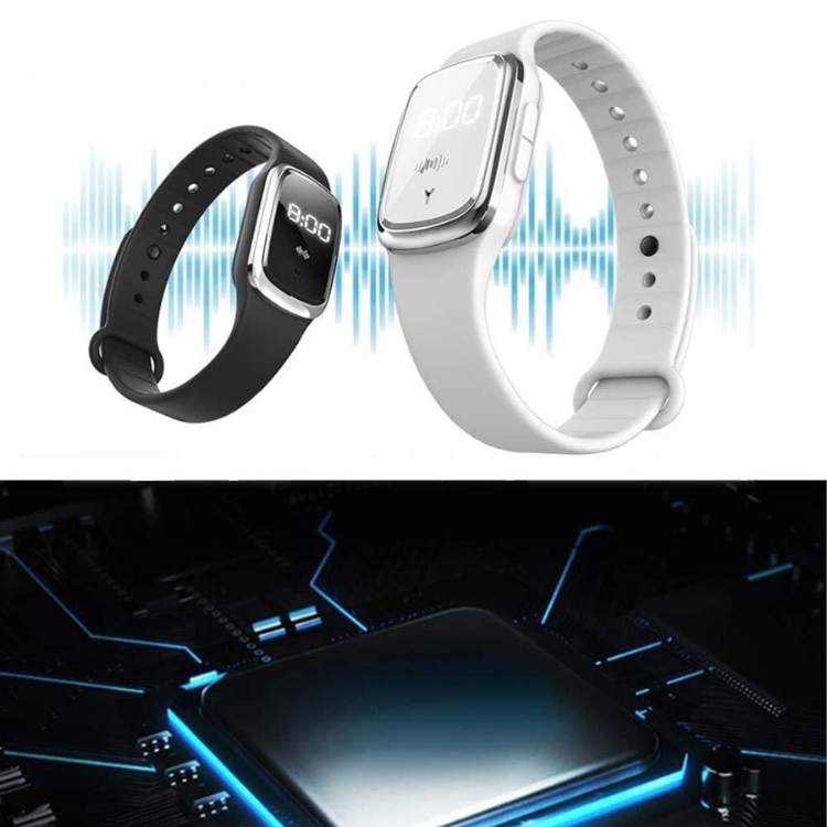 Norvo | Ultrasonisk myggavvisende armbånd | Lett, værbestandig og ideell for utendørsaktiviteter