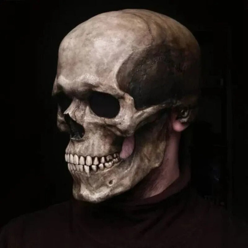 Norvo | Halloween Skull Mask med Movbar Kjeve Full Hode Lateks