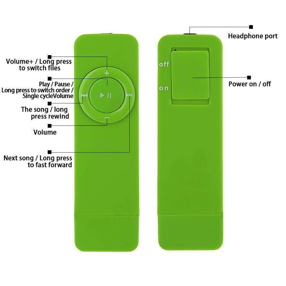 Norvo | MP3 Spiller U Disk Innspiller 8/16GB - Musikk med Tapfri HIFI Lyd