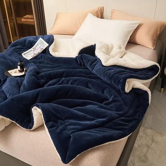 Norvo | Reversibel Sherpa Fleece Teppe for Seng og Sofa