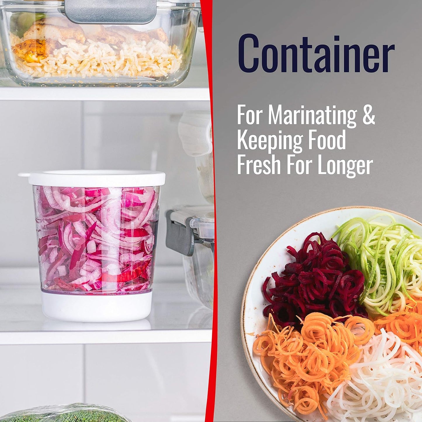 Norvo | Multifunksjonell Grønnsak Spiral Skjærer med Rustfritt Stålblad