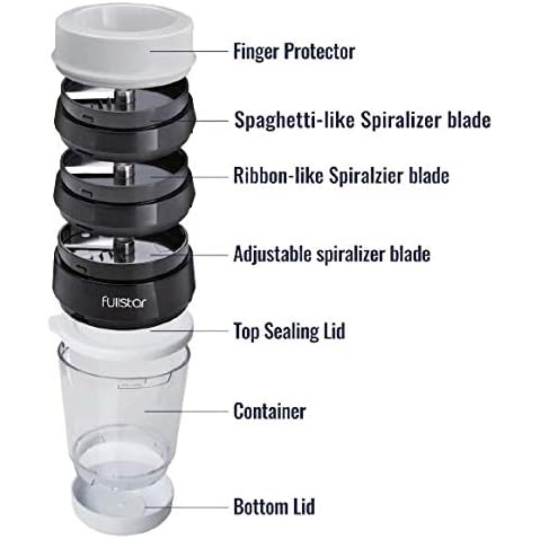 Norvo | Multifunksjonell Grønnsak Spiral Skjærer med Rustfritt Stålblad