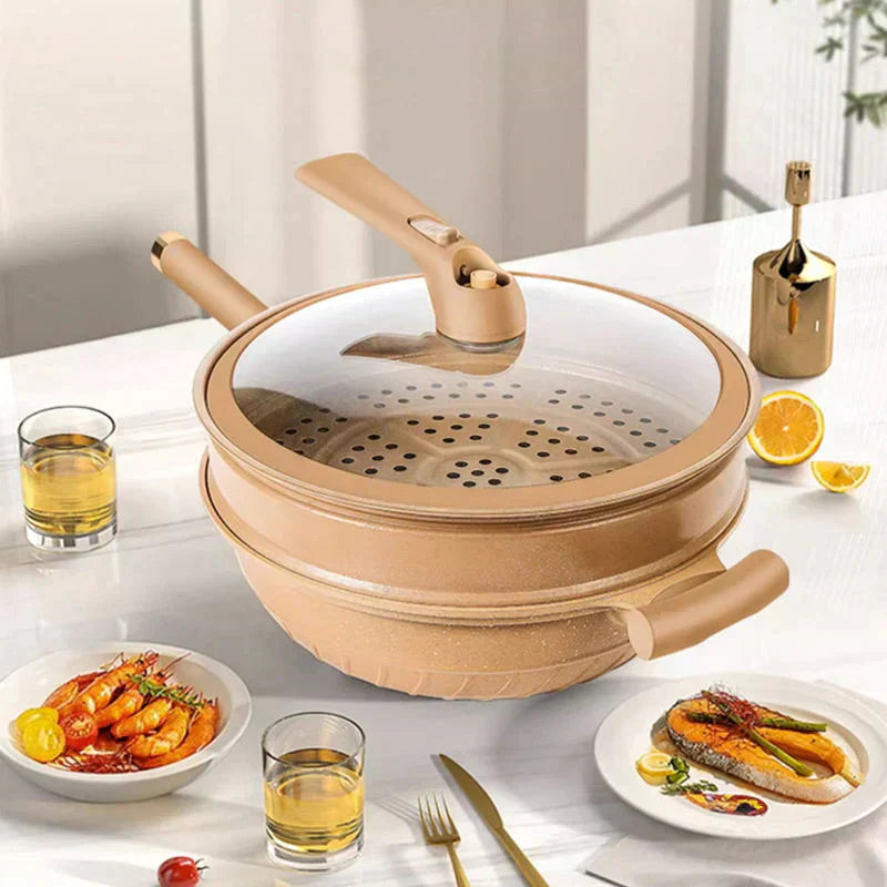 Norvo | Multifunksjonell Wokpanne med Non-Stick Belegg - CookFlex