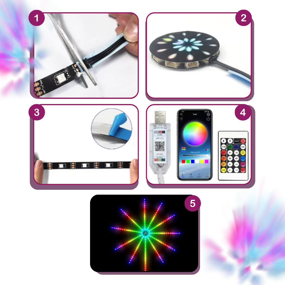 Musikksynkroniserte LED-Lysstriper
