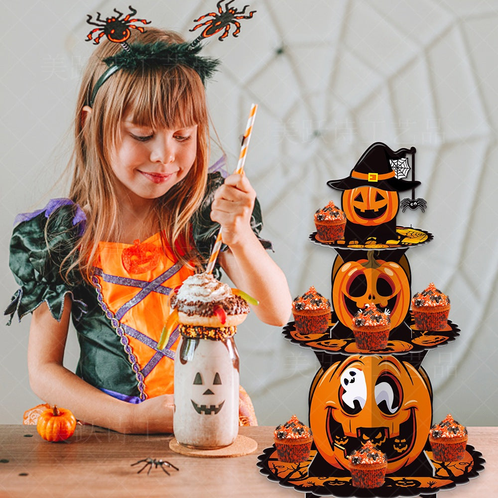Norvo | HauntTower Halloween Tematisk Cupcake Ställ
