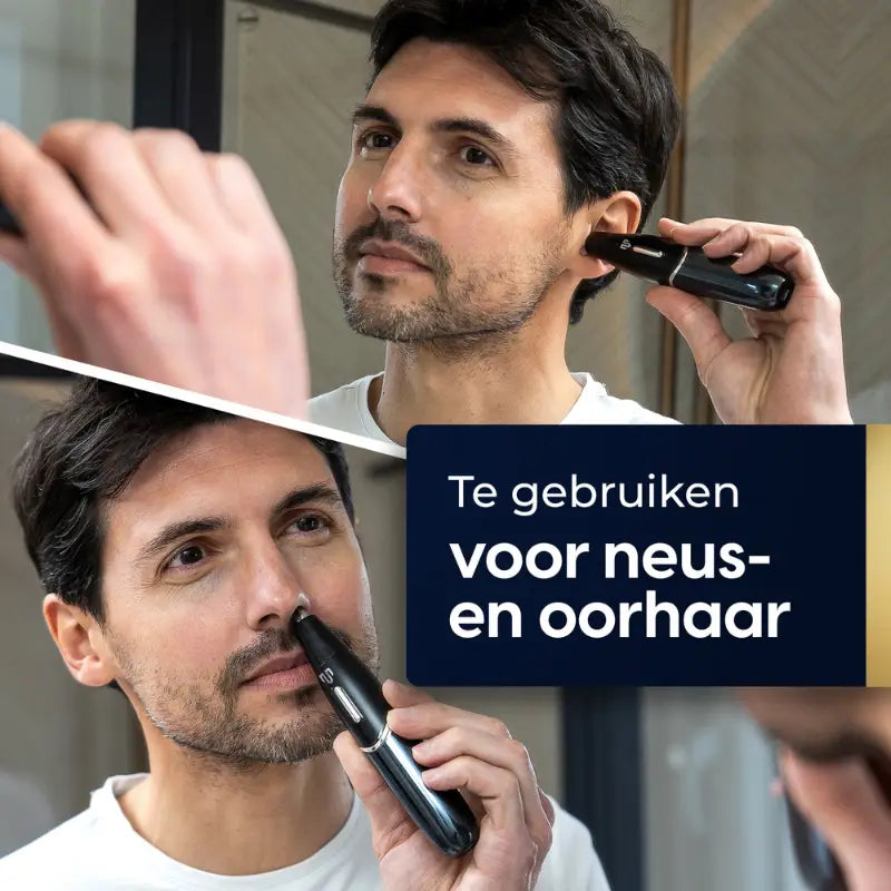 Norvo | TrimPro Nese- og Øyenbrynstrimmer med LCD-skjerm og IPX6 Vanntett Design