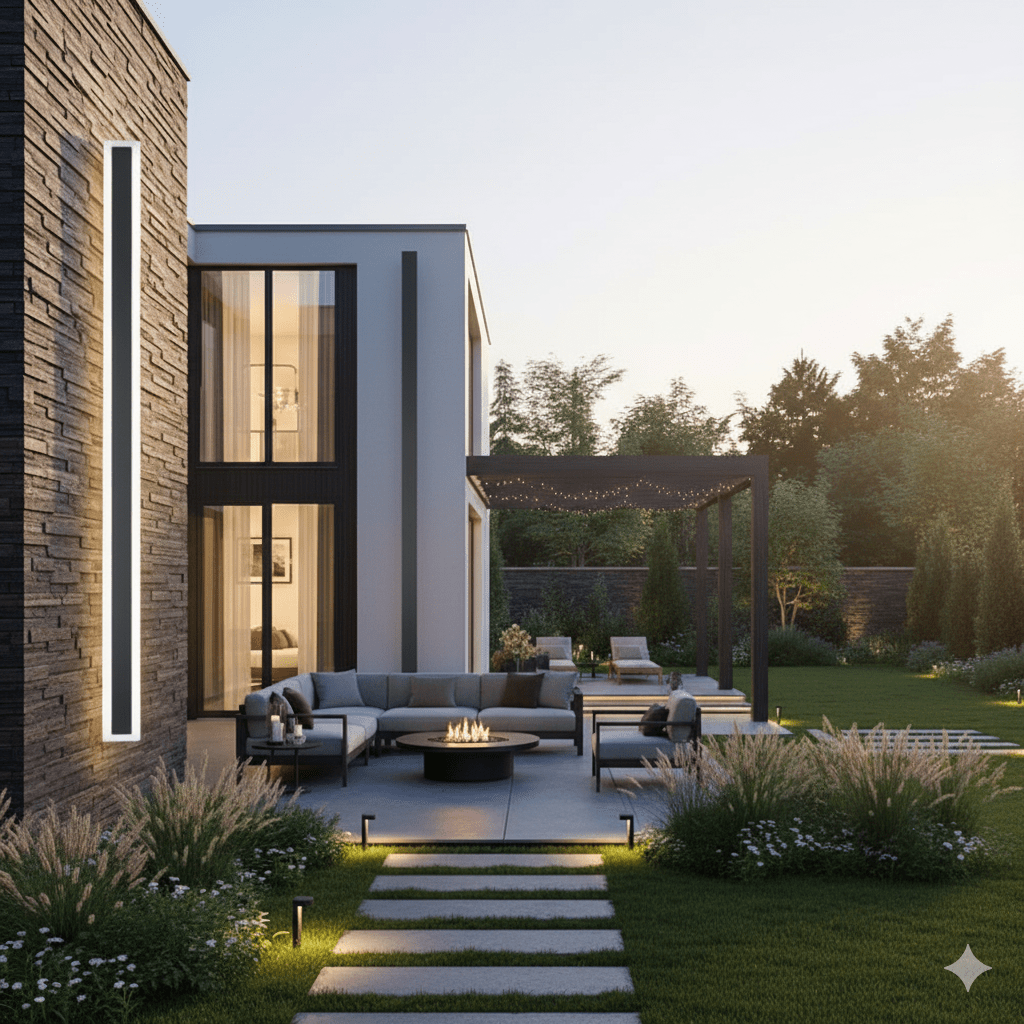 Norvo | NOCTARA – Elegant Moderne Utendørs Vegglampe for Hage & Balkong