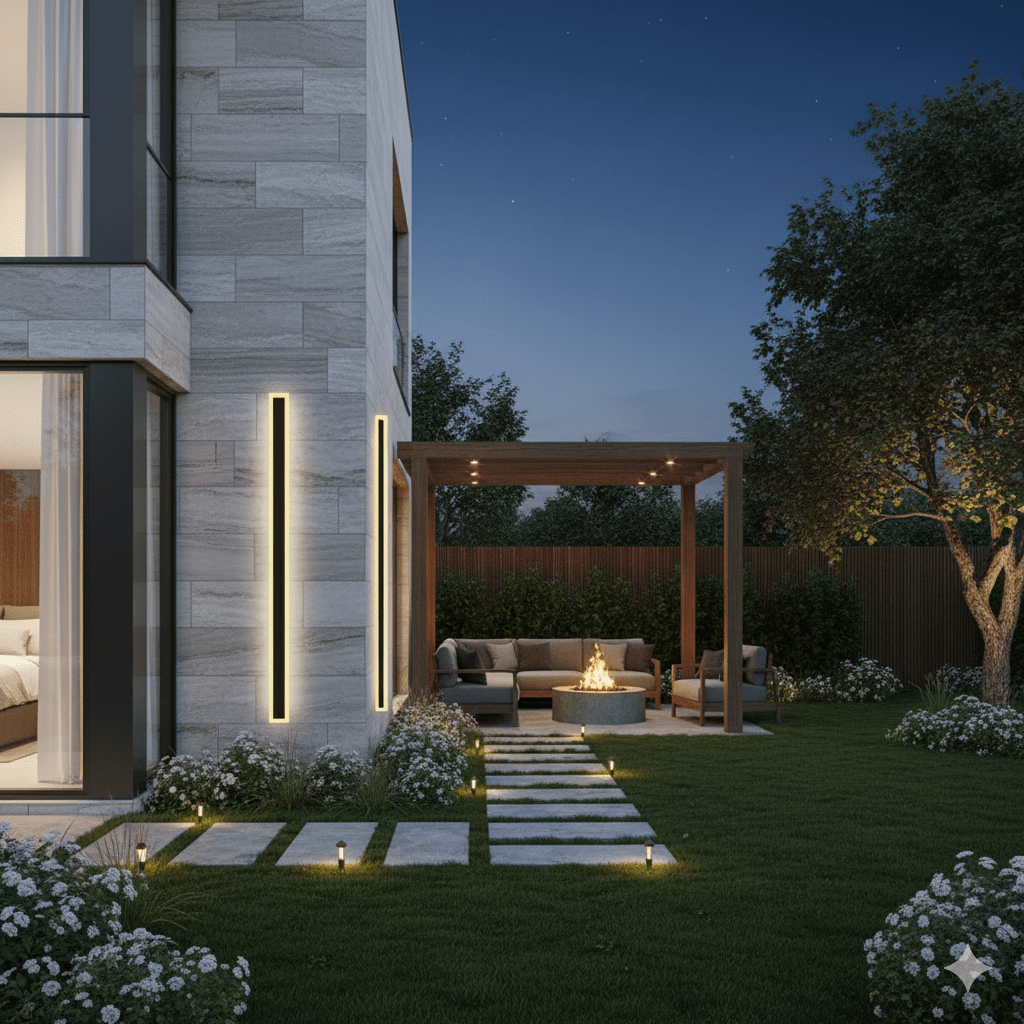 Norvo | NOCTARA – Elegant Moderne Utendørs Vegglampe for Hage & Balkong