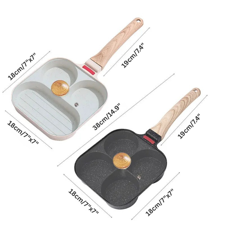 Non-stick egg stekepanne med lokk kjøkken frokost grill panne | Norvo