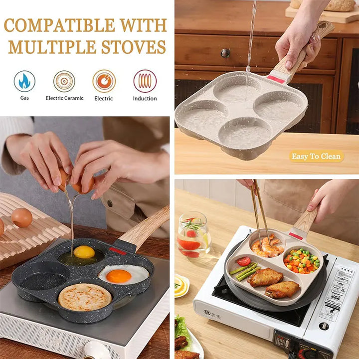 Non-stick egg stekepanne med lokk kjøkken frokost grill panne | Norvo