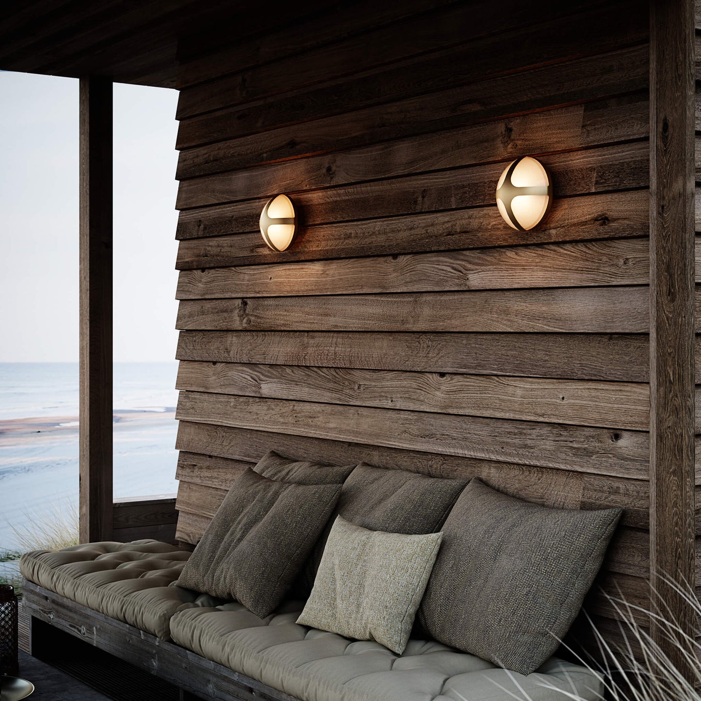 Norvo | Stilig utendørs vegglampe med geometrisk aksent