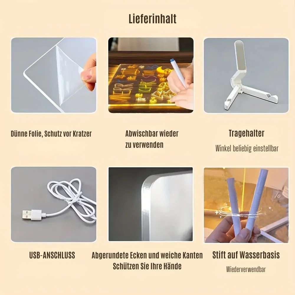 Norvo | LumiArt LED skilt | Kreativt tegnebrett for strålende kunstverk