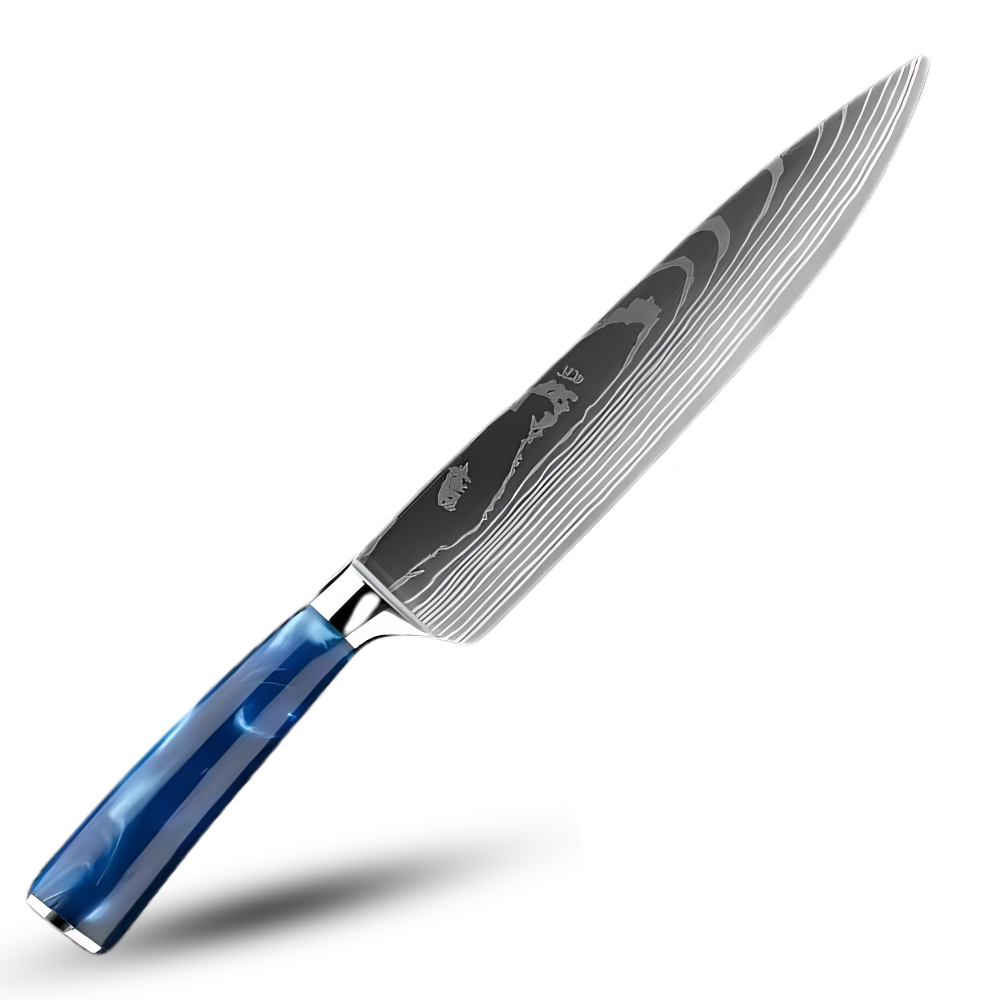 Havblå japanske kniver