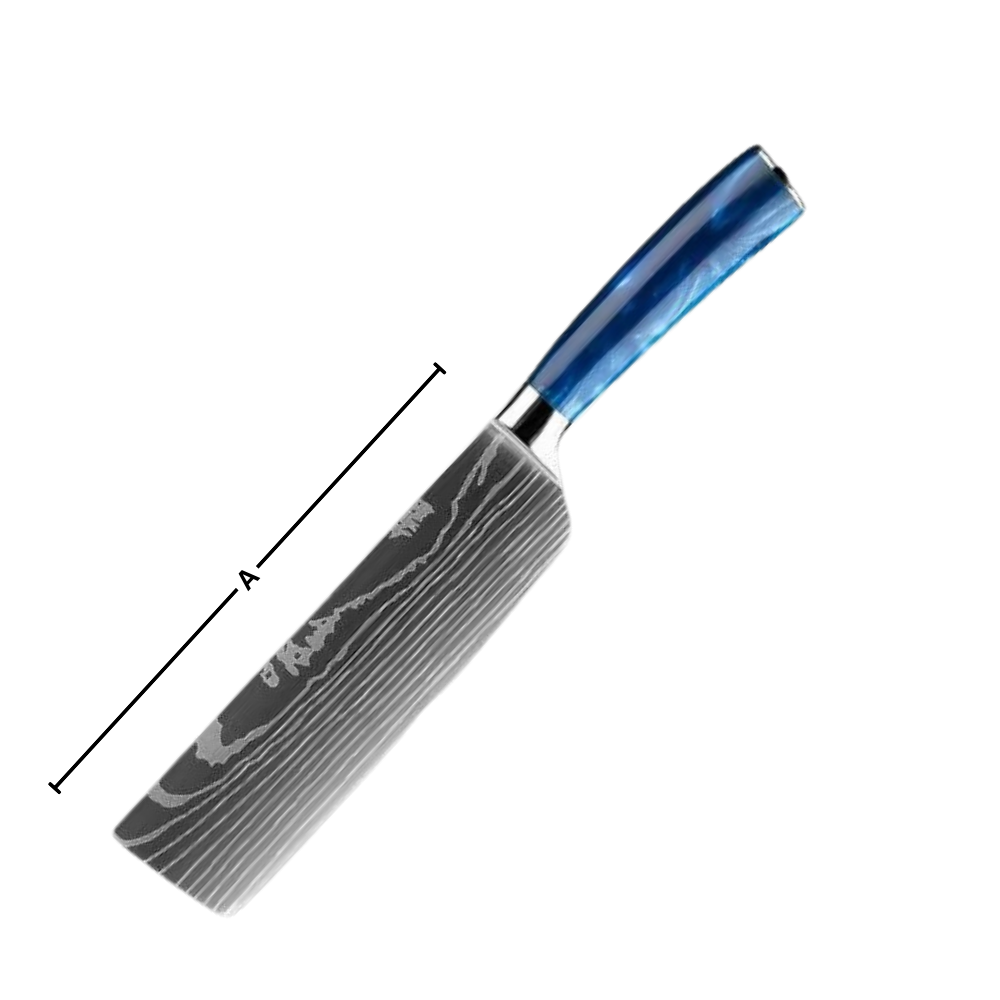 Havblå japanske kniver