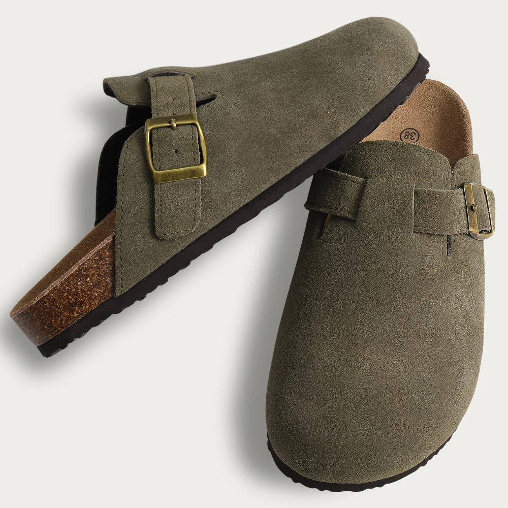 Norvo | Herresandaler FootRest med fleece og korksåle