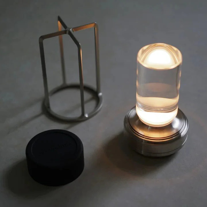 Norvo | Ambient Lantern Kablefri Oppladbar Liten Nattbordslampe Gull