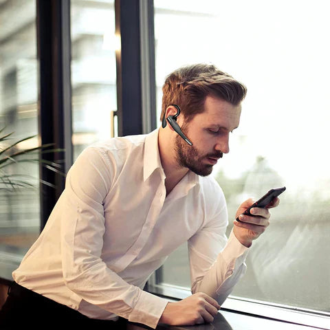 Norvo | Bluetooth 5.1 Støydempende Hodetelefoner | Dobbelt Mikrofon, Ergonomisk Design & Håndfri Også for Profesjonelle