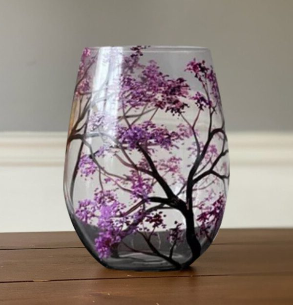 Norvo | Four Seasons Tree Wine Glasses – Håndmalt Kunst
