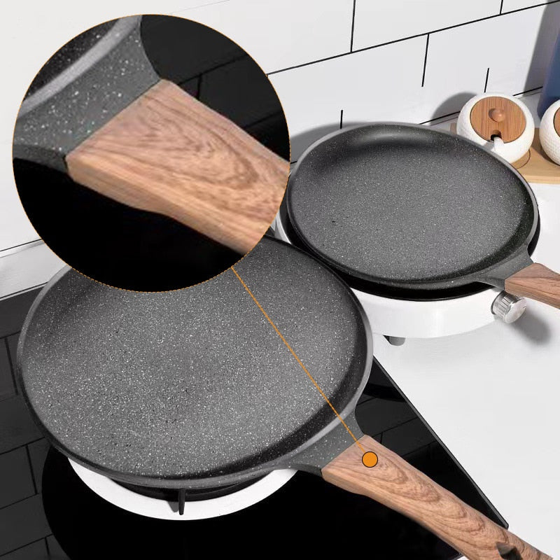 Pan Crepe Pannekepanne Nonstick Stekepanne med Trehåndtak Kjele | Norvo