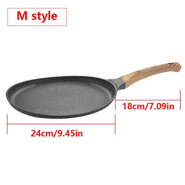 Pan Crepe Pannekepanne Nonstick Stekepanne med Trehåndtak Kjele | Norvo