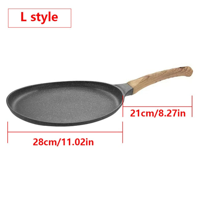 Pan Crepe Pannekepanne Nonstick Stekepanne med Trehåndtak Kjele | Norvo