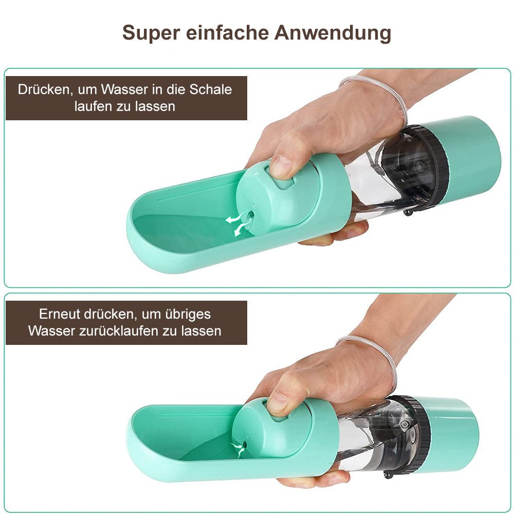 Norvo | Pawbuddy 2-i-1 Hund Reisekrus – Bærbar Vannflaske og Matbolle – BPA-fri, Lekkasjesikker, Ideell for Turer og Reiser