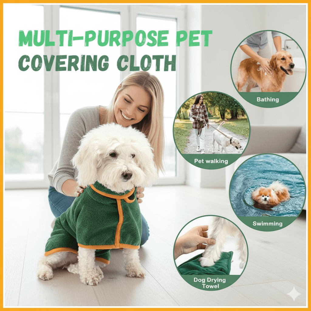 Norvo | PAWFLECT – Super Absorberende Hundejakke for Rask Tørking og Komfort