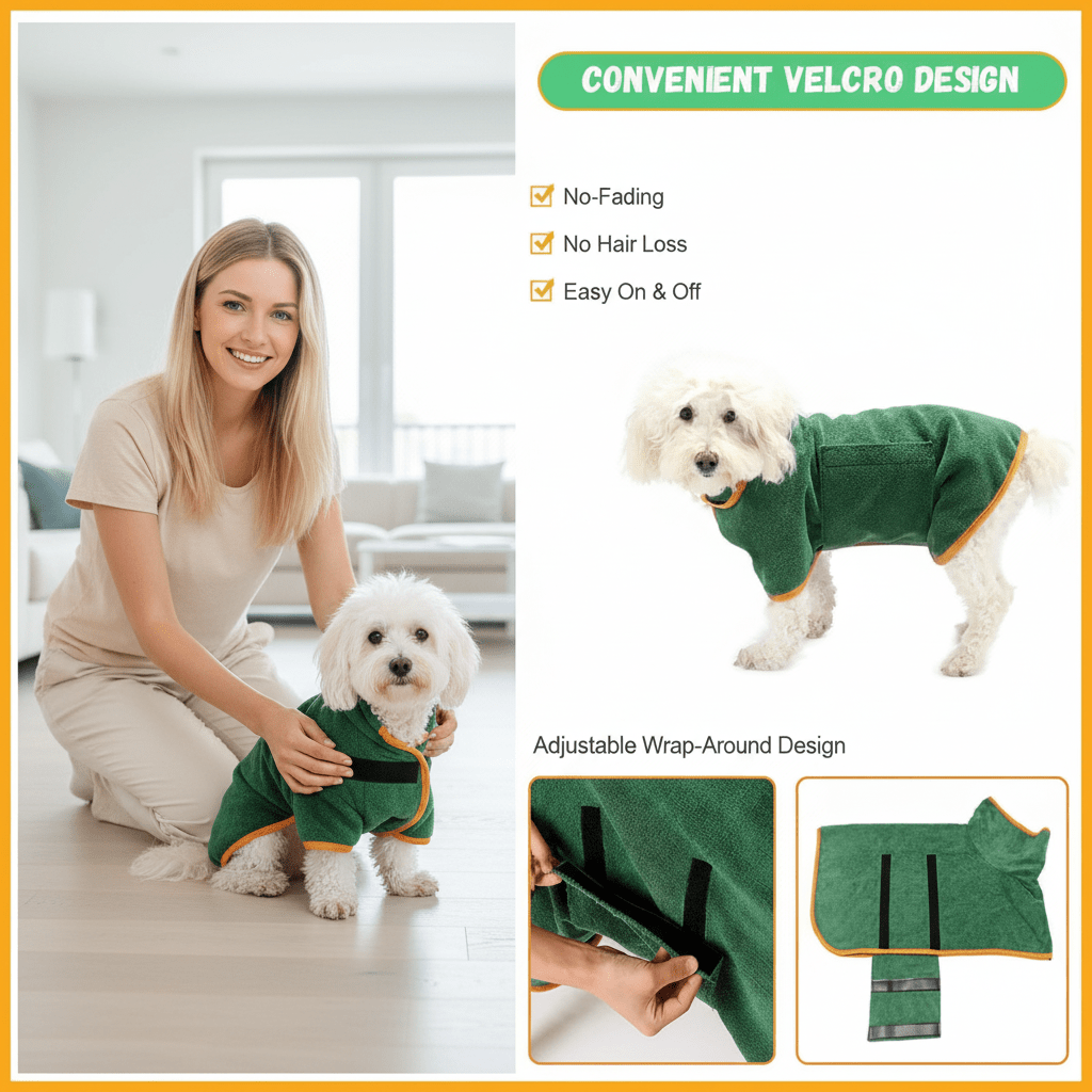 Norvo | PAWFLECT – Super Absorberende Hundejakke for Rask Tørking og Komfort