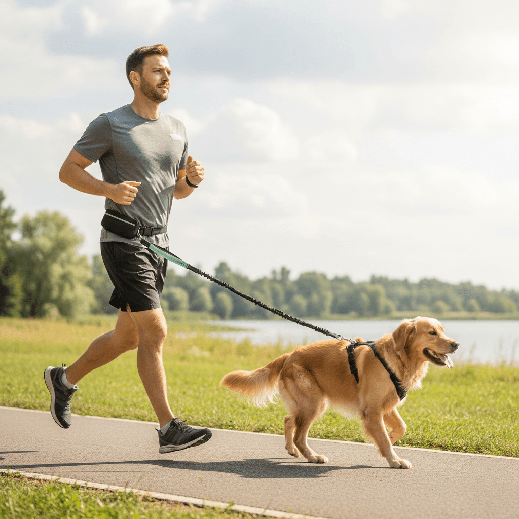 Norvo | PAWRUNNER Freedom Leash – Håndfri hundesnor med polstrede håndtak