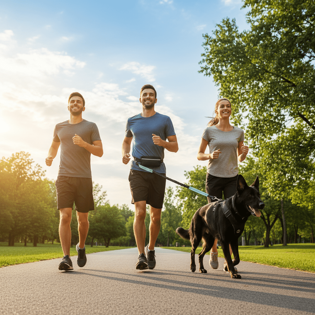 Norvo | PAWRUNNER Freedom Leash – Håndfri hundesnor med polstrede håndtak