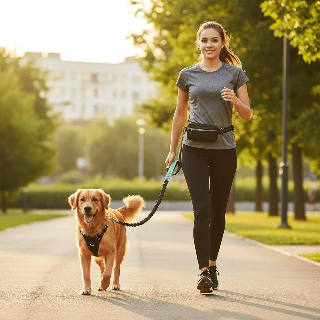 Norvo | PAWRUNNER Freedom Leash – Håndfri hundesnor med polstrede håndtak